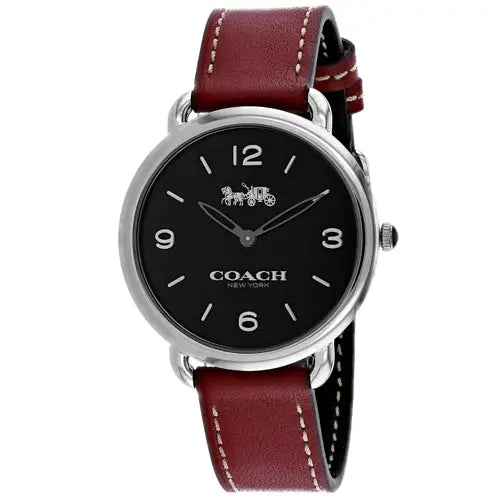 Coach Women’s Delancey Quartz Stainless Steel/Brown Leather