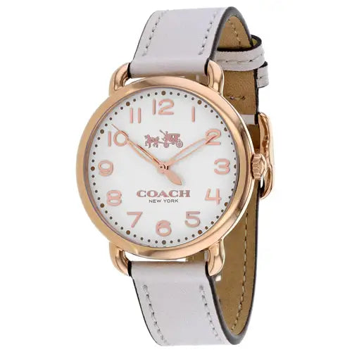 Coach Women’s Delancey Stainless Steel Leather Watch