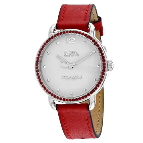 Coach Women’s Delancey Stainless Steel Leather Watch