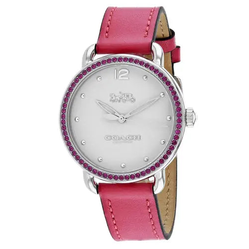 Coach Women’s Delancey Stainless Steel Leather Watch