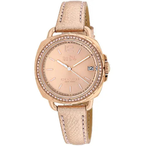 Coach Women’s Tatum Crystal Accent Stainless Steel/Beige