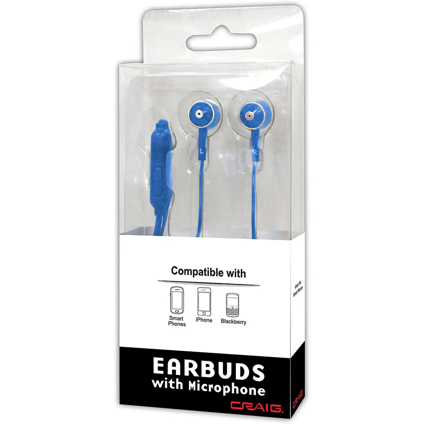 Craig Stereo In-Ear Silicone Cushion Earphones w/ Mic (Asstd