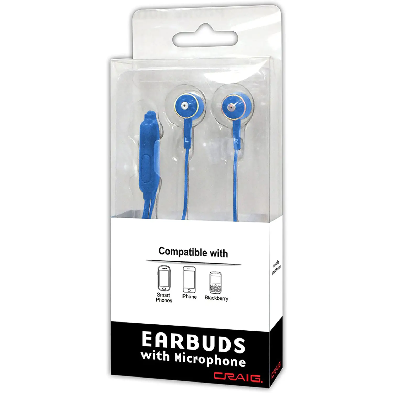 Craig Stereo In-Ear Silicone Cushion Earphones w/ Mic (Asstd