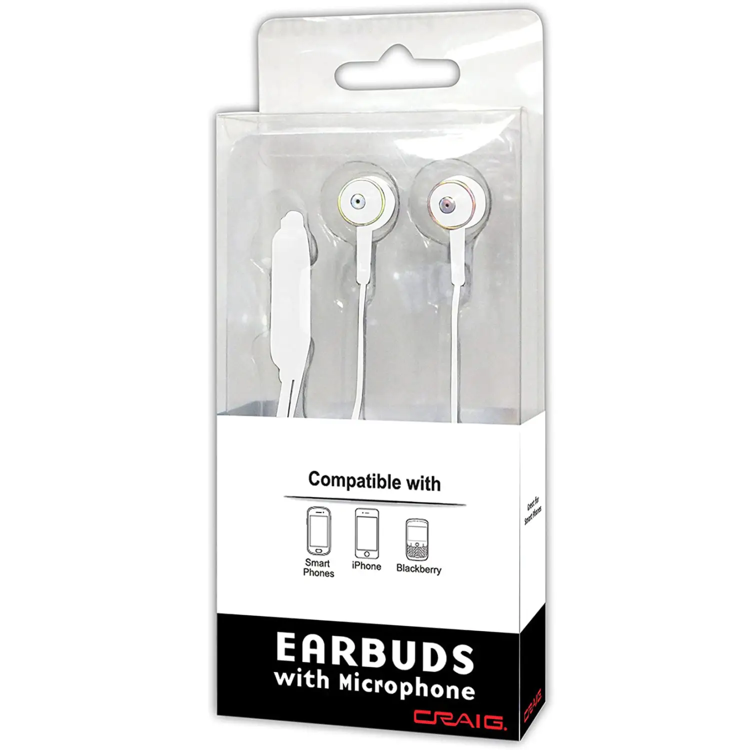 Craig Stereo In-Ear Silicone Cushion Earphones w/ Mic (Asstd