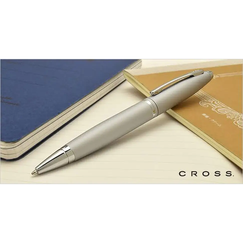 Cross Calais Satin Chrome Rollerball Pen and Ballpoint Pen
