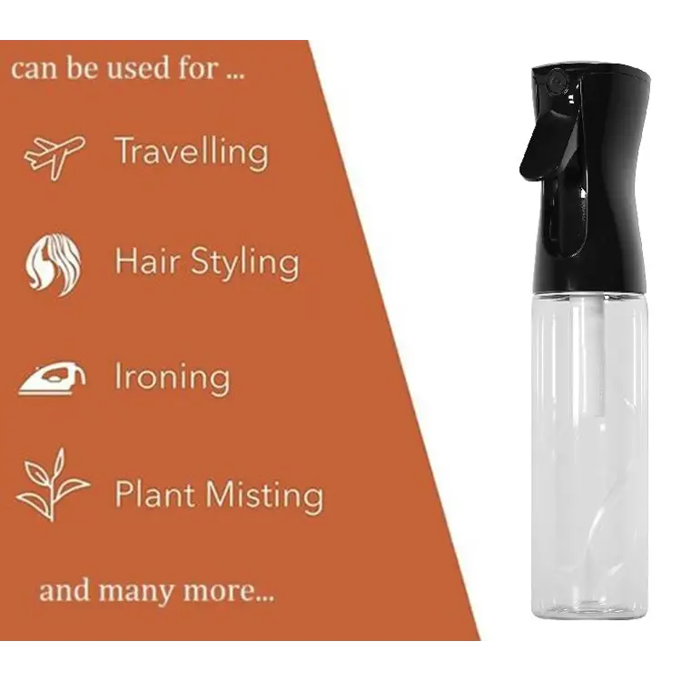 Delta 10oz Clear Bottle Black Sprayer Gardening Hair