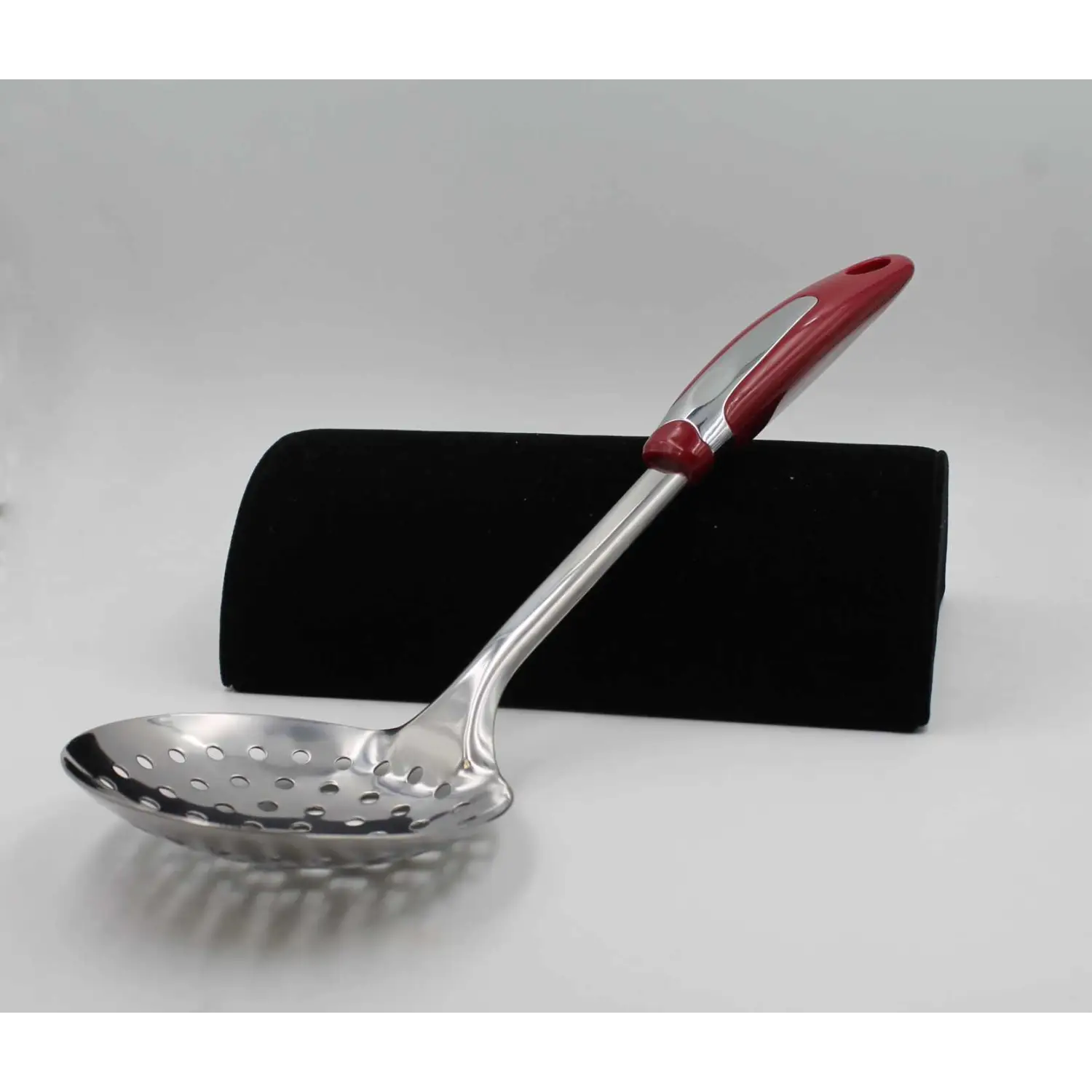 Diamond Home Stainless Steel Slotted Skimmer-Black 10067 -
