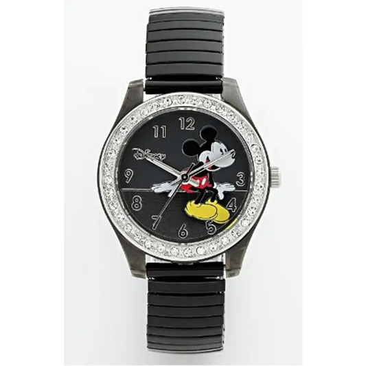 Disney Mickey Mouse Women’s Black Dial Black Expansion