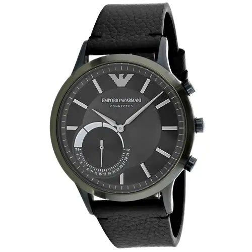 Emporio Armani Men’s Connected 30m Stainless Steel Leather