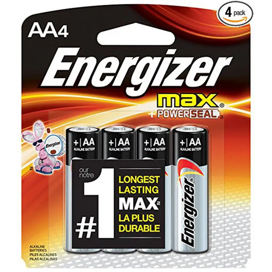Energizer AA Batteries Max Alkaline (4 Count) AA4PK - Misc