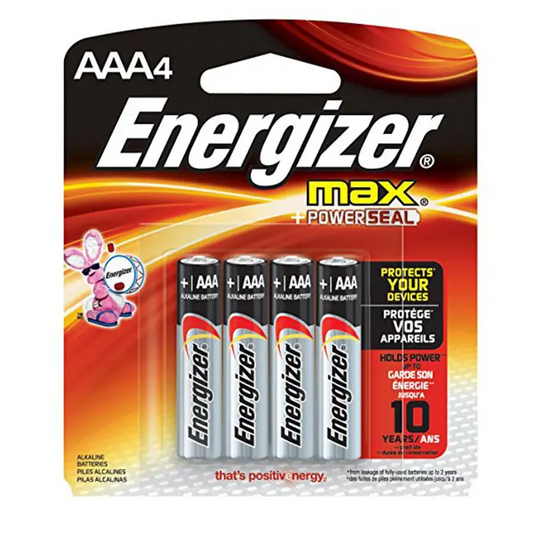 Energizer MAX Alkaline Batteries AAA 4 Batteries/Pack AAA4PK