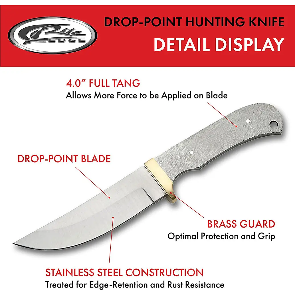 Exclusive 8.5 Drop Point Blade Stainless Steel Hunting Knife