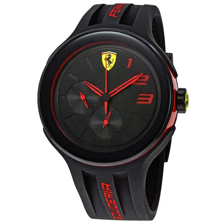 Ferrari Scuderia Men’s FXX Quartz Black Silicone Watch