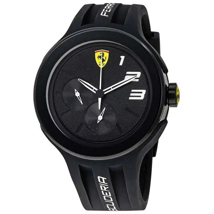 Ferrari Scuderia Men’s FXX Quartz Chrono Black Silicone