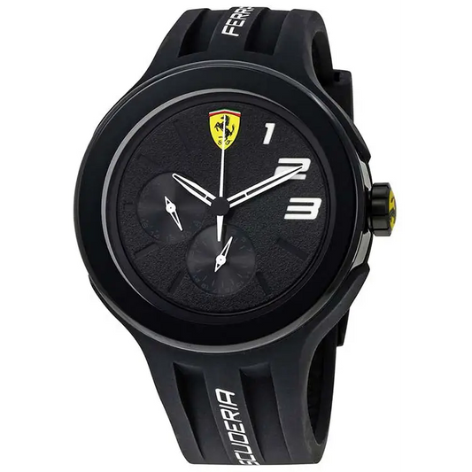 Ferrari Scuderia Men’s FXX Quartz Chrono Black Silicone