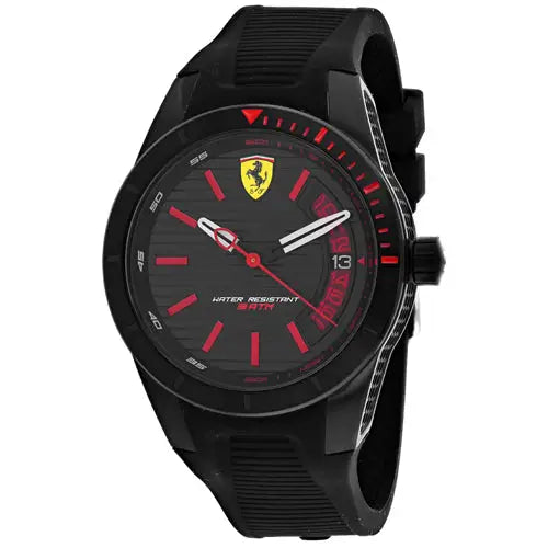 Ferrari Scuderia Men’s Race Day Black Silicone Watch 830428