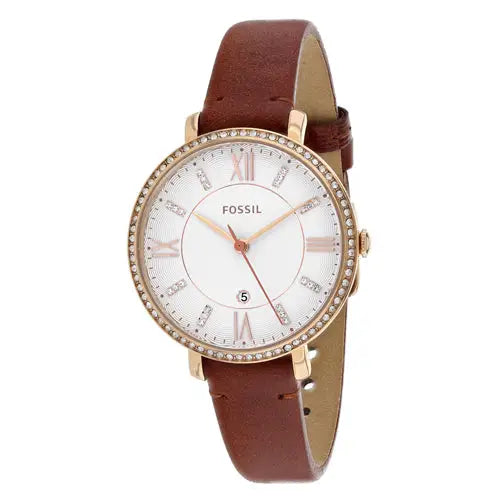 Fossil Women’s Jacqueline Stainless Steel Leather Watch