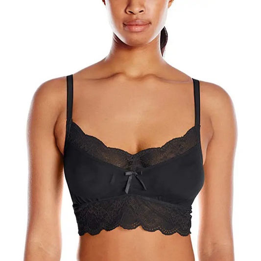 Freya Fancies Stretch Delicate Lace Bralette (Black Medium)