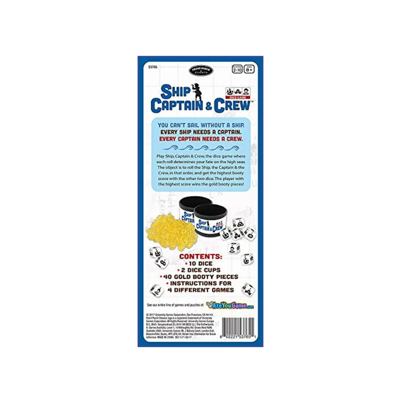 Front Porch Classics Ship Captain & Crew? Dice Game 53765