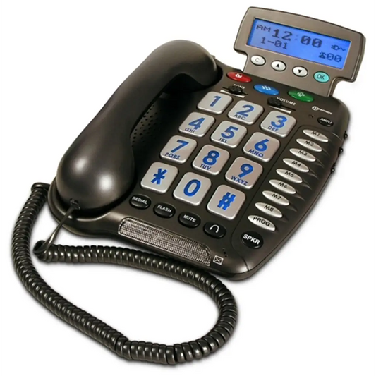 Geemarc Corded Telephone with Big Buttons Keypad & LCD