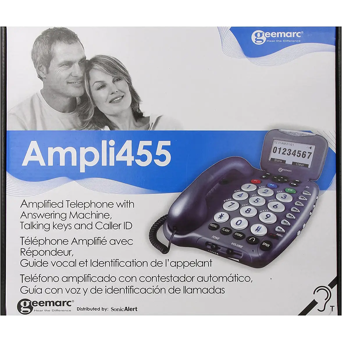 Geemarc Telephone with Amplified Answering Machine (Blue