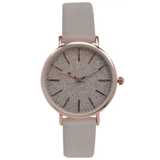 Geneva Platinum Women’s Quartz Stainless Steel/Faux Leather