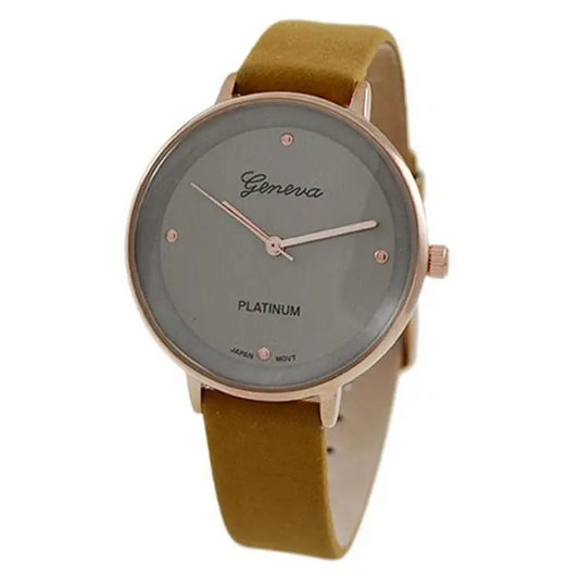 Geneva Platinum Women’s Rose Gold Tone Stainless Steel