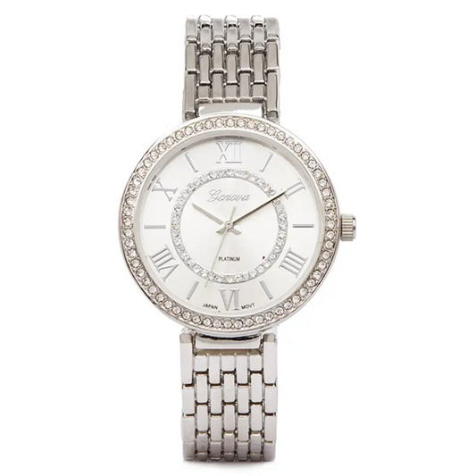 Geneva Women’s Analog Quartz Stainless Steel Watch 5883SIL -