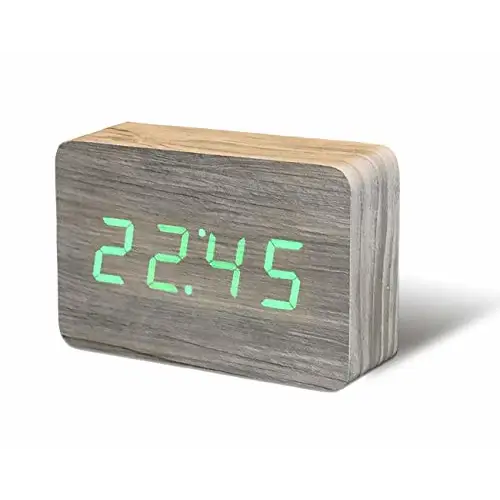 Gingko Brick Click Clock Alarm Clock Ash 15G12 - Misc