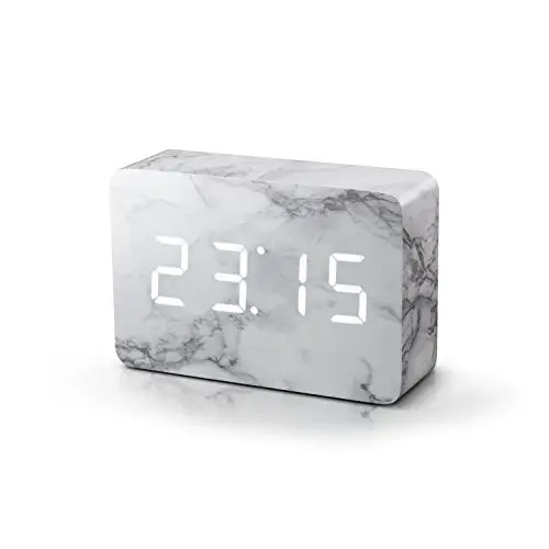 Gingko Brick Marble Click Clock White LED 15W5 - Misc