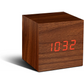 Gingko Cube Click Clock 2.5 x 2.5 Red LED Alarm Clock