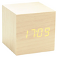 Gingko Cube Click Clock Maple/Orange LED Alarm Clock - Misc