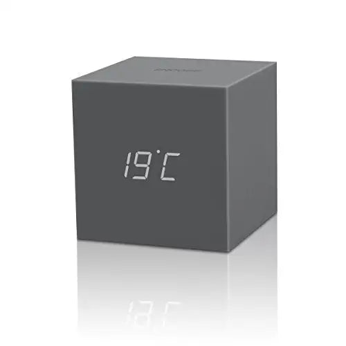 Gingko Gravity Cube Click Clock Grey Alarm Clock 18GY - Misc