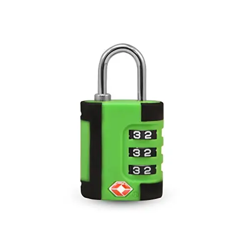 Go Green Power 3 Digit Combination Lock in Two Tone Color