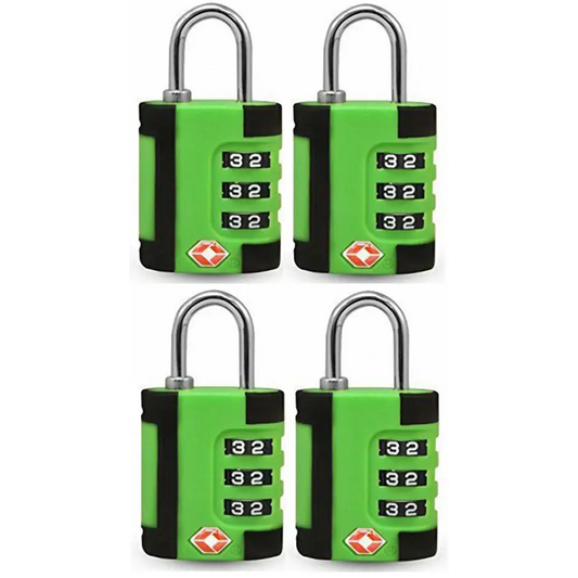 Go Green Power 3 Digit Combination Lock in Two Tone Color