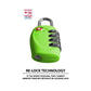 Go Green Power 4 Digit Combination Lock Green 0.2 Pound -