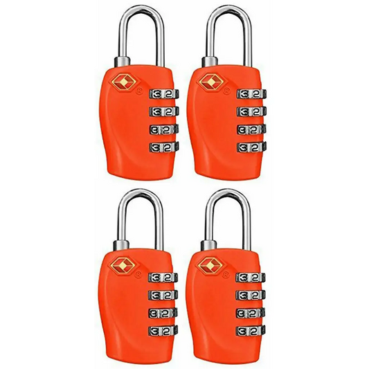Go Green Power 4 Digit Combination Lock Red 0.2 Pound (Pack