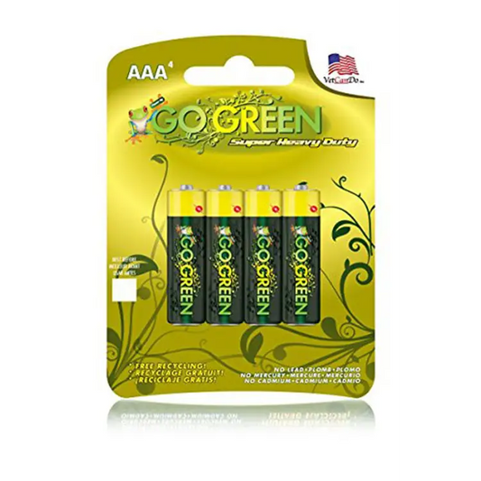 Go Green Power Super Heavy Duty Batteries AAA (Pack of 4)