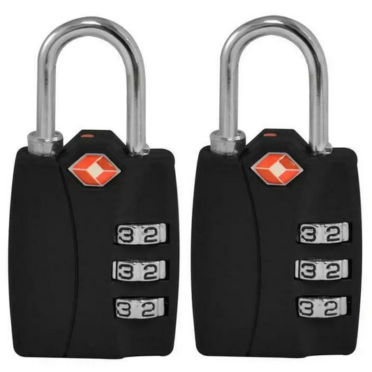 Gogreen 3 Digit Combo Lock (Black) TR1120BK (Pack of 2) -