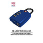 Gogreen 3 Digit Combo Lock (Blue) TR1120BL - Misc