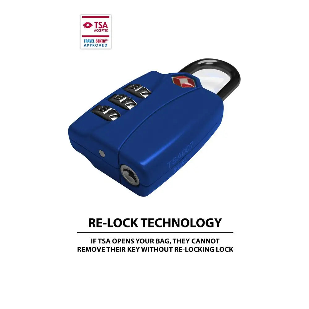Gogreen 3 Digit Combo Lock (Blue) TR1120BL - Misc