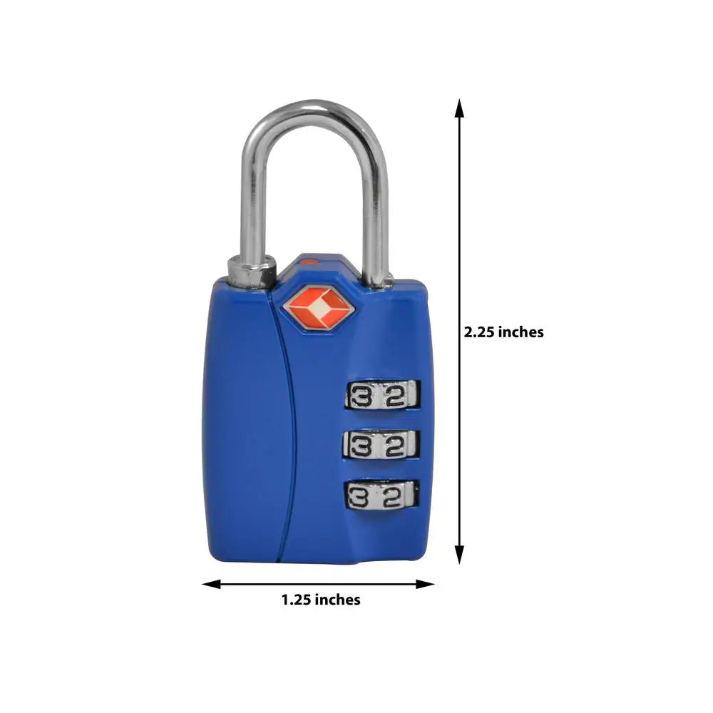 Gogreen 3 Digit Combo Lock (Blue) TR1120BL - Misc