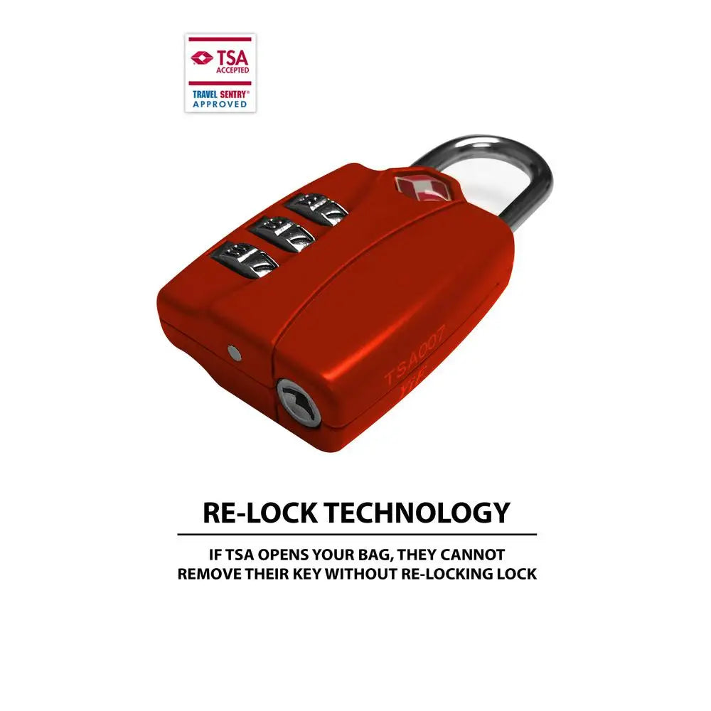 Gogreen 3 Digit Combo Lock (Red) TR1120RD - Misc