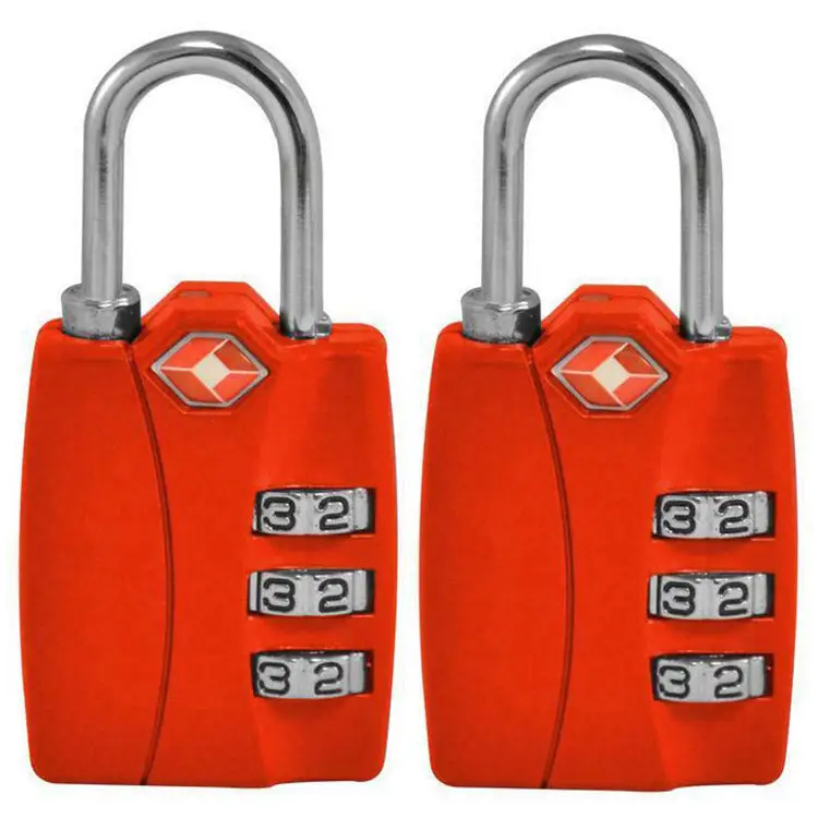 Gogreen 3 Digit Combo Lock (Red) TR1120RD (Pack of 2) - Misc