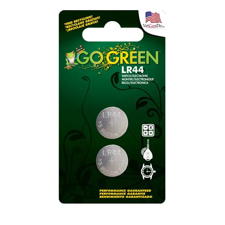GoGreen Power 1.5V Y5 Button Cell Batteries - 2 Pack LR44 -