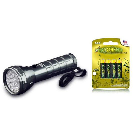 GoGreen Power 28 LED Prof.Flashlight w/ refill of Super