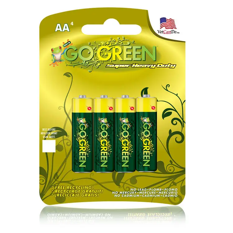 GoGreen Super Heavy Duty Batteries AA (4 Pack) 21001 - Misc