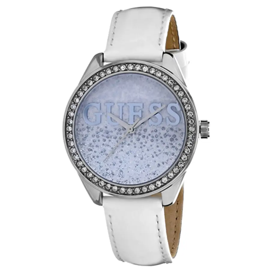 Guess Women’s Glitter Girl Quartz Stainless Steel/White