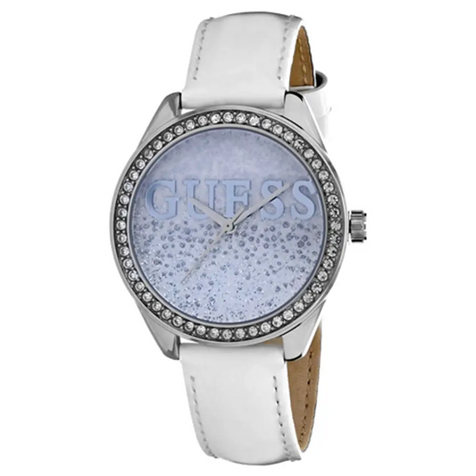 Guess Women’s Glitter Girl Quartz Stainless Steel/White