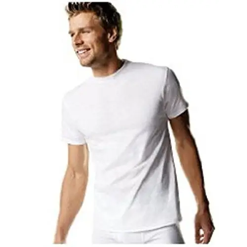 Hanes Men’s Crewneck White T-Shirt 3 Pack Large (Slightly